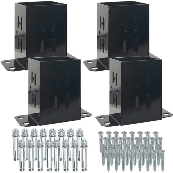 Fence Post Anchor Decking Post Base for Deck Porch Railing Support Trim for