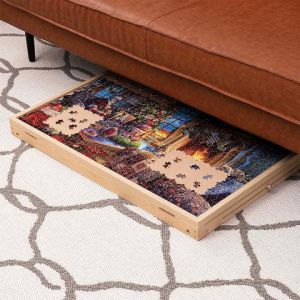 Folding Wooden Table Jigsaw Puzzle Board for AJUNION 1000 Piece Puzzle 31.1 x 22