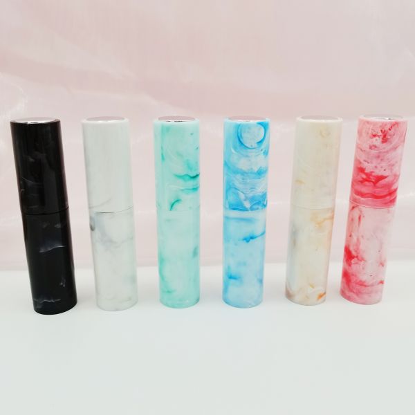 Quality Plastic Injection Marble Pattern Refillable Perfume Bottle Customized Color 8ml for sale