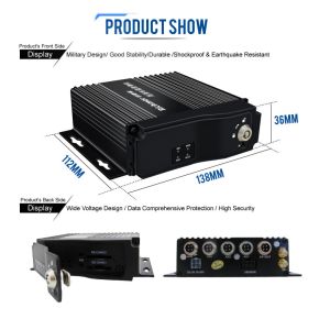 4G WIFI Mobile DVR/MDVR for School Bus 4G CCTV System 4CH 720P 256GB SD Card and