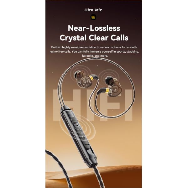 3.5mm Jack Aux USB Type C Earphone With HiFi Touch Control