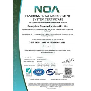 GUANGZHOU DINGHAO FURNITURE CO., LTD. Certifications