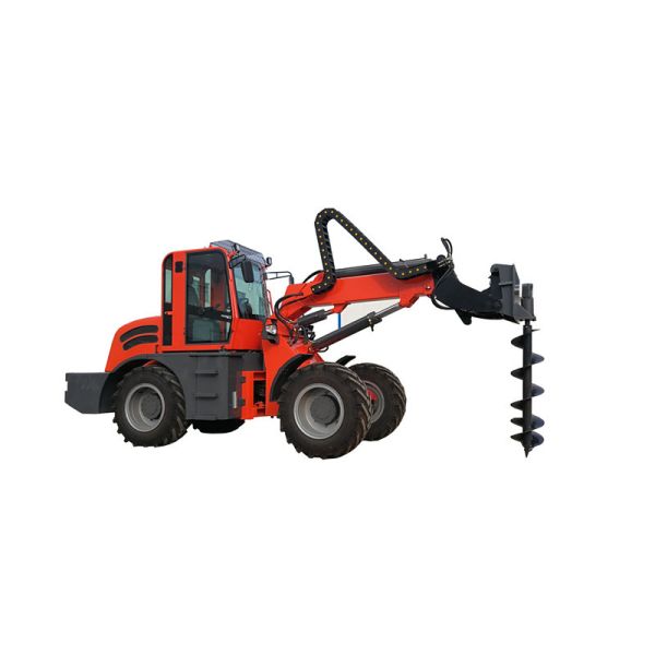 Quality Telescoping Forklift Telescopic Wheel Loader With Earth Auger 5200mm 76KW for sale