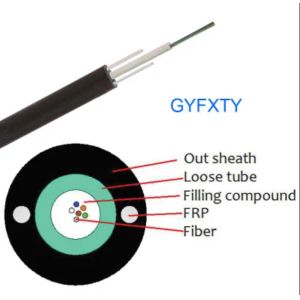 4f 6f 8f 12f with 2FRP strength member Outdoor Fiber Optic Cable GYFXTY