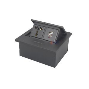 Factory customized intelligent power supply table pop up socket box with usb