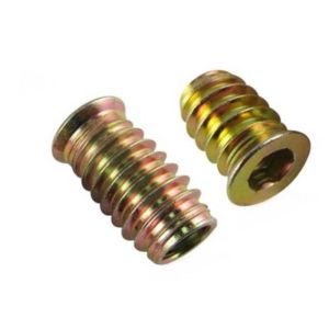 Titanium Galvanized Finish Furniture Insert Furniture Nutstraight Through