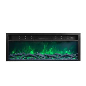 Bluetooth Speaker Music Player Modern Recessed Electric Fireplace 79inch 200cm