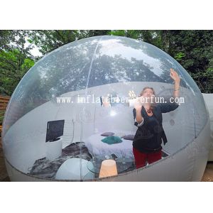Semi Transparent Inflatable Bubble Tent With Two White Tunnel for hotel