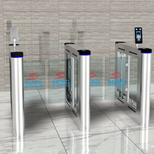 Pedestrian Swing Barrier Gate Biometric Access Control Turnstiles Security