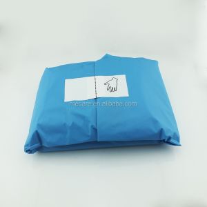 China Blue Color Disposable Surgical Gown With Long Sleeve For Adults on sale