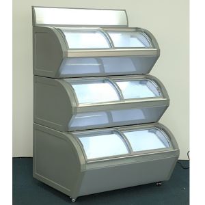 Digital Thermostat Gelato Ice Cream Display Freezer In Milk Tea Shop