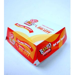 Food Safe Paper Box Packaging For Hamburger Package , Customized Hamburger Paper