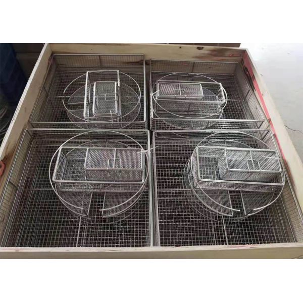 Food Grade 304 Stainless Steel Wire Mesh Tray Medical Basket