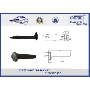 Custom Railroad Track Spikes , Threaded Screw Spike For Rail Fastening Systems