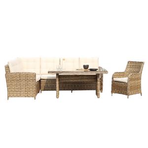 Wholesale H840mm W550mm Wicker Sofa Set , Rattan Outside Sofa For Living Room from china suppliers