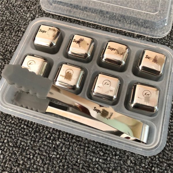 Fashionable Stainless steel quick-frozen ice block Frozen cooling drinks Restaurant ice cube