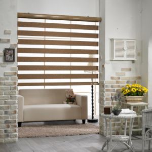 100% Polyester Semi Window Blackout Jacquard Zebra Replacement Fabric Roller