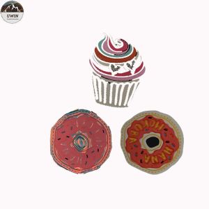 Washable Custom Made Embroidered Patches SIngle Sided PVC Material