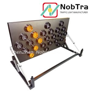 30M Wireless Control LED Rectangle Light Arrow Boards Solar Battery Powered