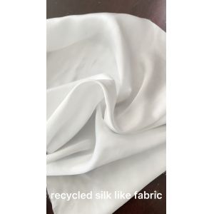 RECYCLED CHIFFON SATIN 50D polyester fabric for women wear scarf