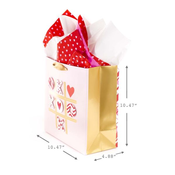 2024 Custom Valentine's Day Red Gift Shopping Paper Bags With Your Own Logo Custom