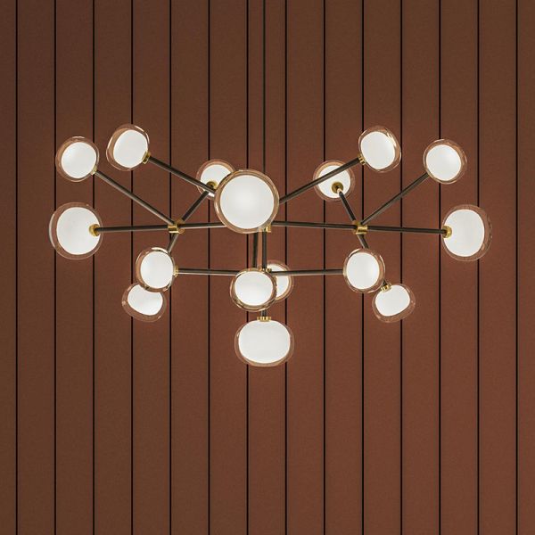 Nabila Rectangular Round Chandelier For Dining room Bar Kitchen sputnik chandelier(WH-MI-218)