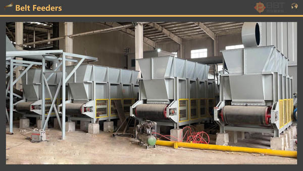 Quality Clay hollow blocks making project 120 tons/h belt conveyor box feeder machine for full auto red clay brick making line for sale