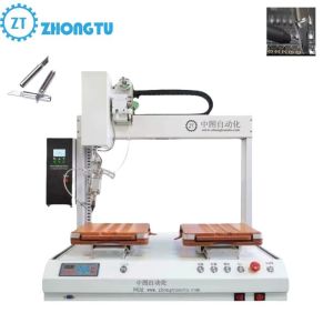 Real Rotating Axis Desktop Automatic Soldering Robot for PCB Circuit Board