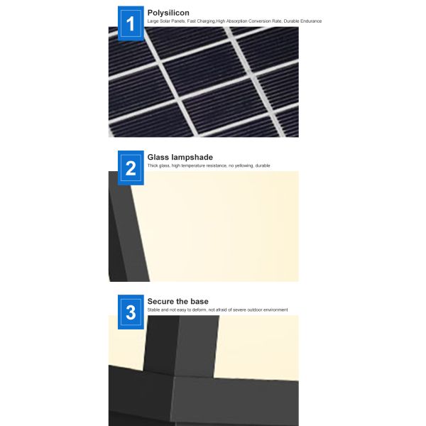 Outdoor Solar Pillar Lights for Working Lifetime up to 5000 Hours and Stylish Design