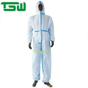 China Breathable Welding 45gsm Medical Protective Coverall on sale