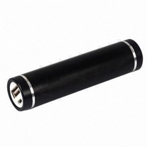 Cylinder Lipstick Power Bank with 2,600mAh Capacity