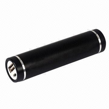 Cylinder Lipstick Power Bank with 2,600mAh Capacity