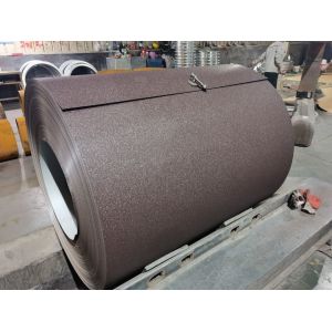 Wholesale Matt Textured Steel Coil RAL8017 PVDF 40-years Z275 PPGI PPGL AZ150 0.60×1250 HDP Painted Galvanized Steel Metal Roof from china suppliers