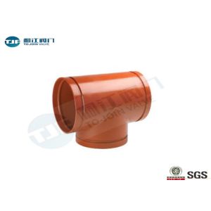 Durable Grooved Pipe Coupling / Equal Tee Ductile Iron Material Made