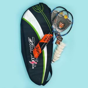 Most Popular Badminton Set with Carbon Rackets and Hybrid Shuttlecocks