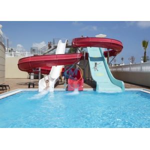Water Amusement Park Spiral Fiberglass Slide Customized For Commercial Use