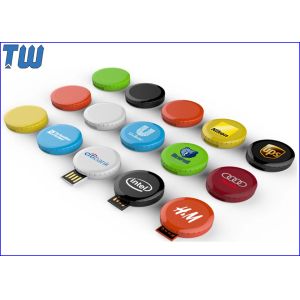 Plastic Tiny Round Swivel Thumb Drive 2GB USB Flash Drive Micro USB Device