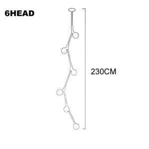 Creative Tree Branch Chandelier Villa Staircase Ceiling Glass Ball Chandelier