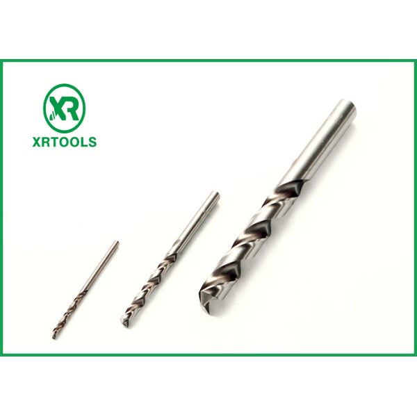 Left Hand Flute HSS Drill Bits For Metal White Finished Straight Shank DIN 338