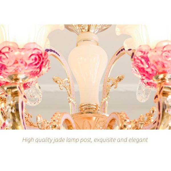 Luxury Atmosphere Home LED Chandelier Simple Bedroom Crystal Hall Chandelier