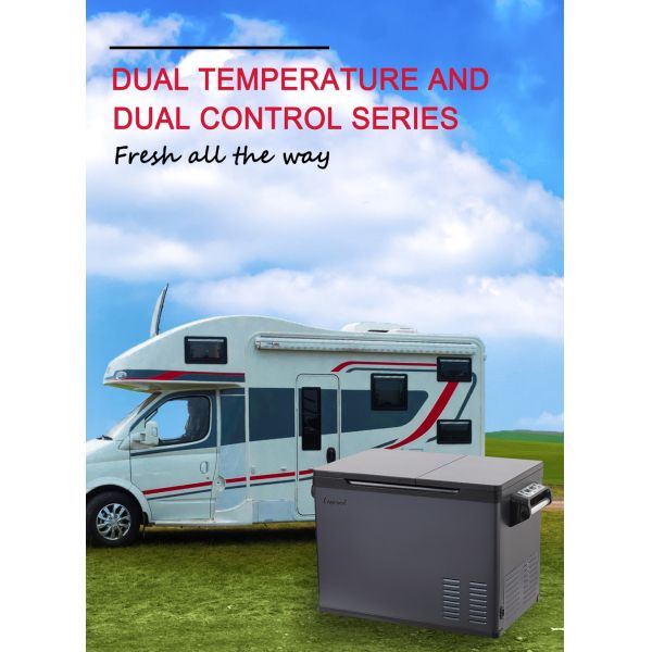16 Kgs Dual Control 30L DC12V 24V Car Freezer Refrigerator Solar Panel Powered for Camping