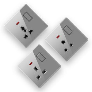 Acrylic Glass Panel Switch Socket Ultra Thin Wall Switch