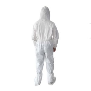 Clinic Uniform Disposable Protective Coverall Zipper front