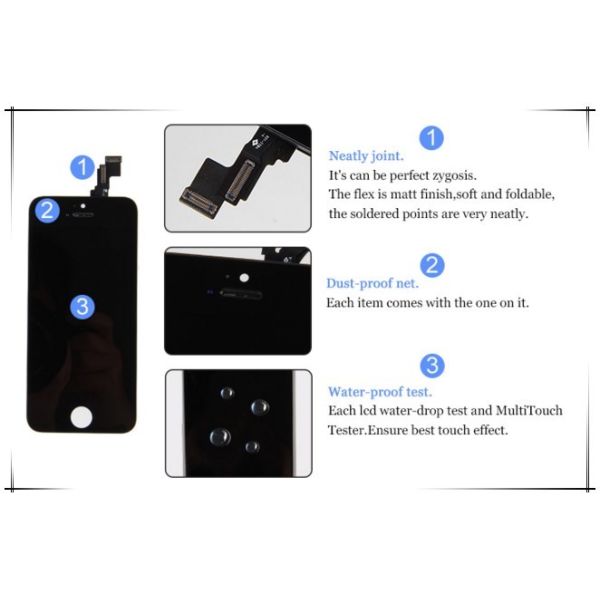 Replacement lcd screen, lcd for iphone 5c, for iphone 5c lcd touch digitizer, for iphone 5c with small parts