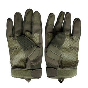 Green Finger Slits Protection Safety Training Gloves with Customized Features