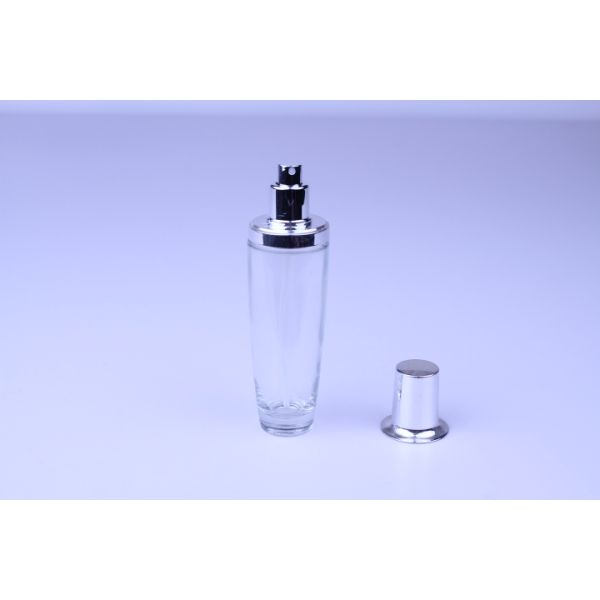 50g Glass Round Pump Sprayer Bottle
