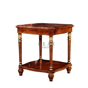 China Antique Design Square Shaped Wooden Corner Coffee Side Table on sale