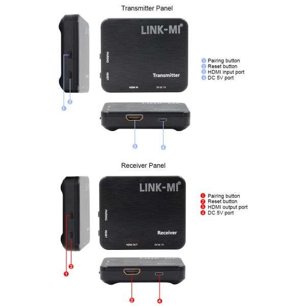 30M HDMI Extender Over 60GHz Wireless Extender HDMI 30m Support 4K@30Hz