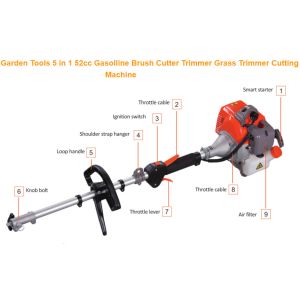 CG520 Multi Function Garden Tools 1400W 5 In 1 Brush Cutter 12Kg