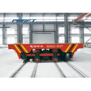 Heavy Load Rail Transfer Cart Carbon Steel Electric Battery Powered Railway Flat
